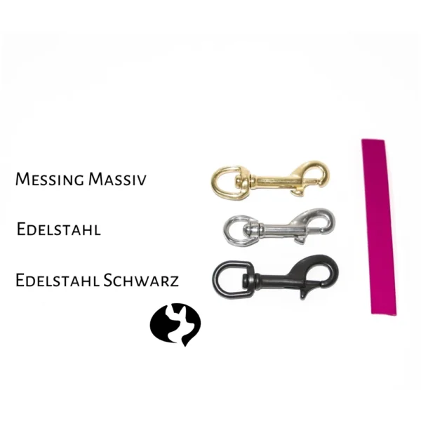 10m Fährtenleine Biothane Beta Standard 13mm - Karabinerübersicht