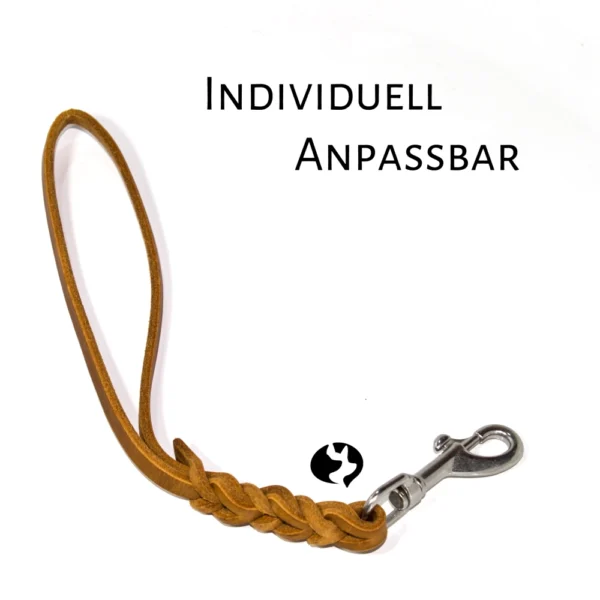 35cm Schlaufen-Kurzführer aus Fettleder in 10mm Breite
