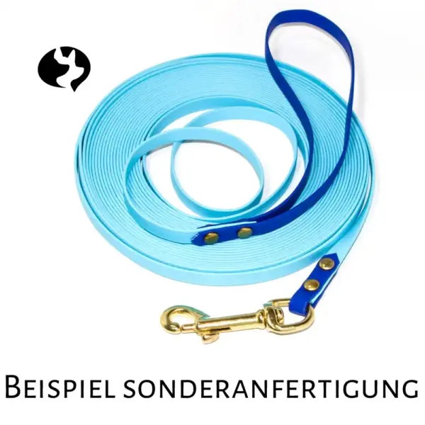 10m Fährtenleine Biothane SuperFlex 9mm Beispiel einer Sondanfertigung