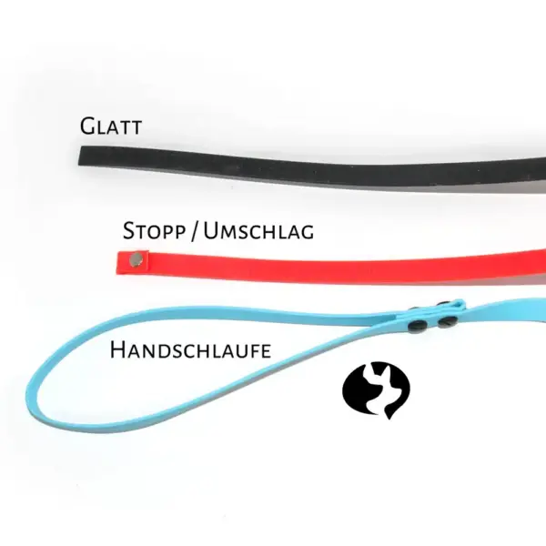 10m Fährtenleine Biothane SuperFlex 9mm verfügbare Leinenenden