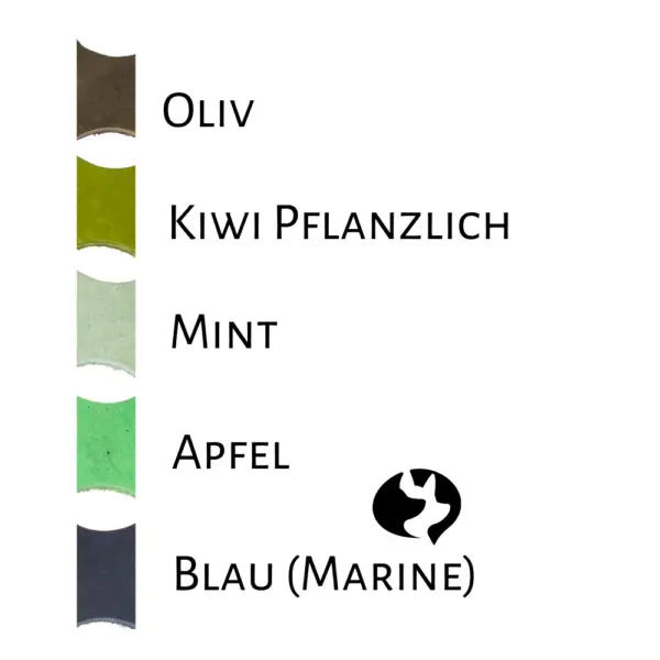 5m Fährtenleine aus geflochtenem Fettleder in 10mm Farbtafel 3