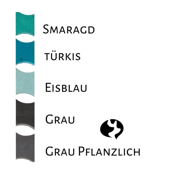5m Fährtenleine aus geflochtenem Fettleder in 10mm Farbtafel 5
