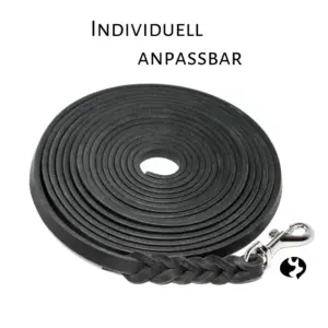 5m Fährtenleine 10mm aus geflochtenem Fettleder Produktbild