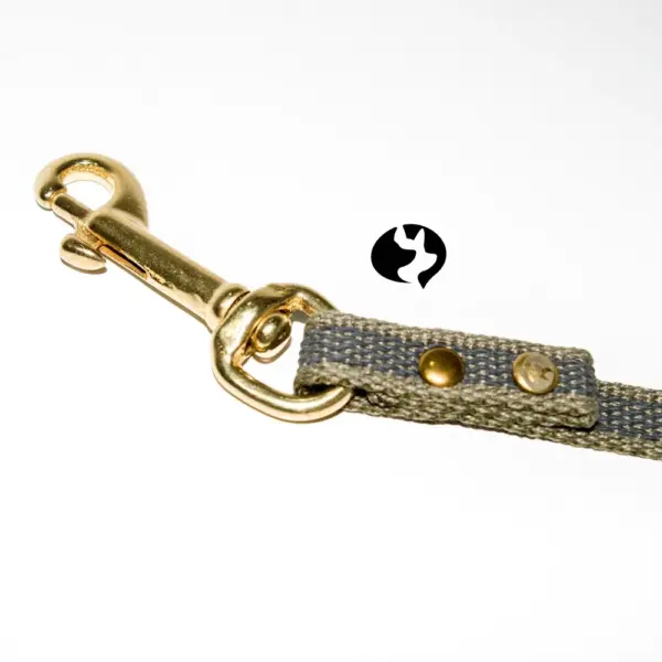 25cm Gurtband-Kurzführer 12mm Baumwolltouch Messing – Bild 2