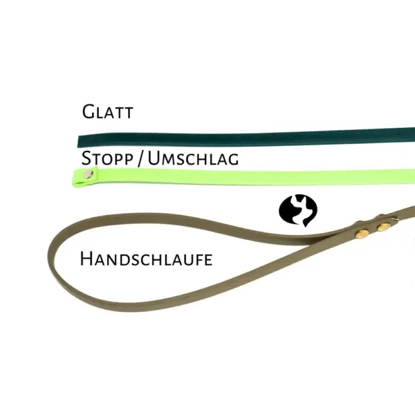 10m Fährtenleine Biothane Beta Standard 9mm - Leinenenden