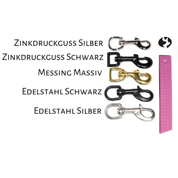 1,5m Führleine 16mm aus wasserfestem Gurtband Hexa Karabiner