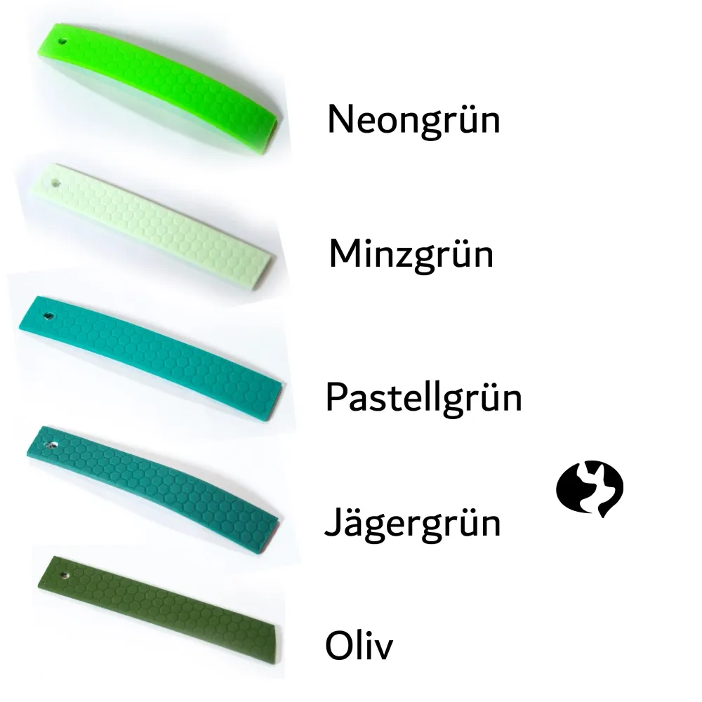 5m Hexa-Fährtenleine 16mm mit Zinkdruckguss -Farbtafel-Grüntöne