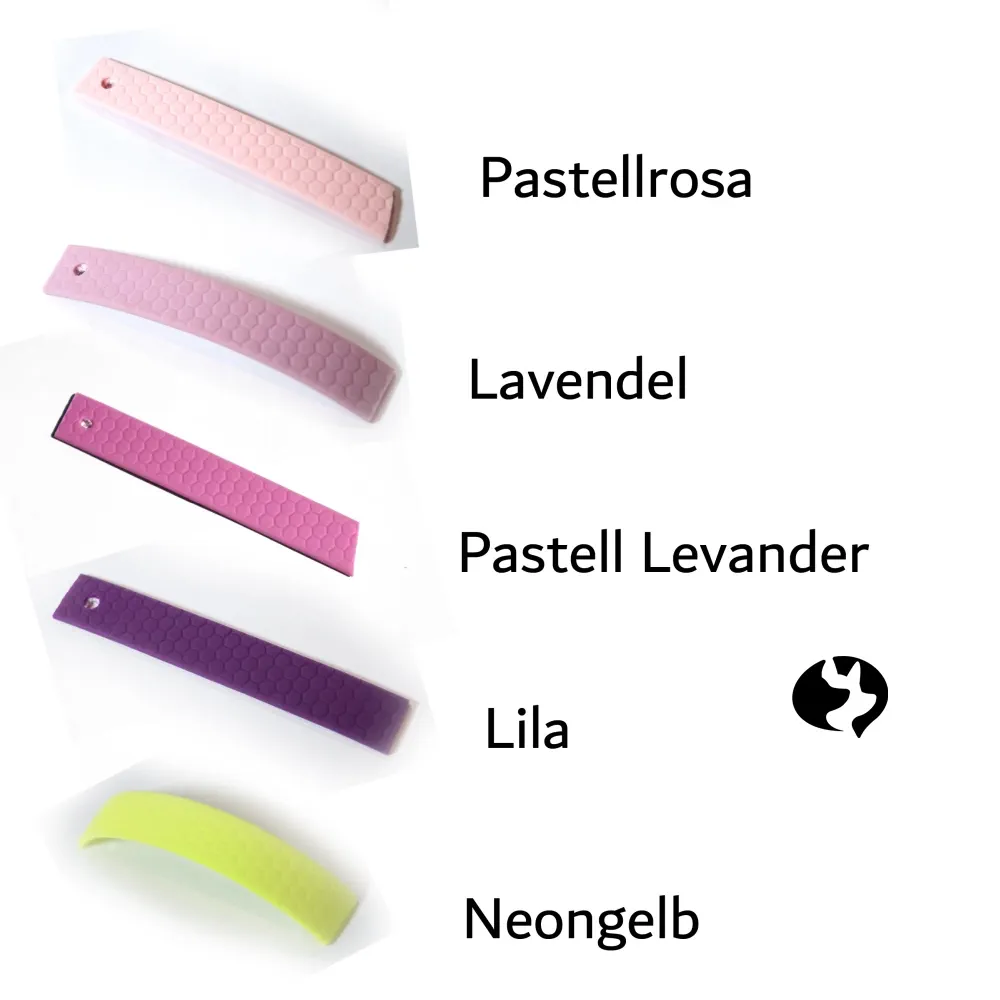 5m Hexa-Fährtenleine 16mm mit Zinkdruckguss -Farbtafel-Lilatöne-Gelb