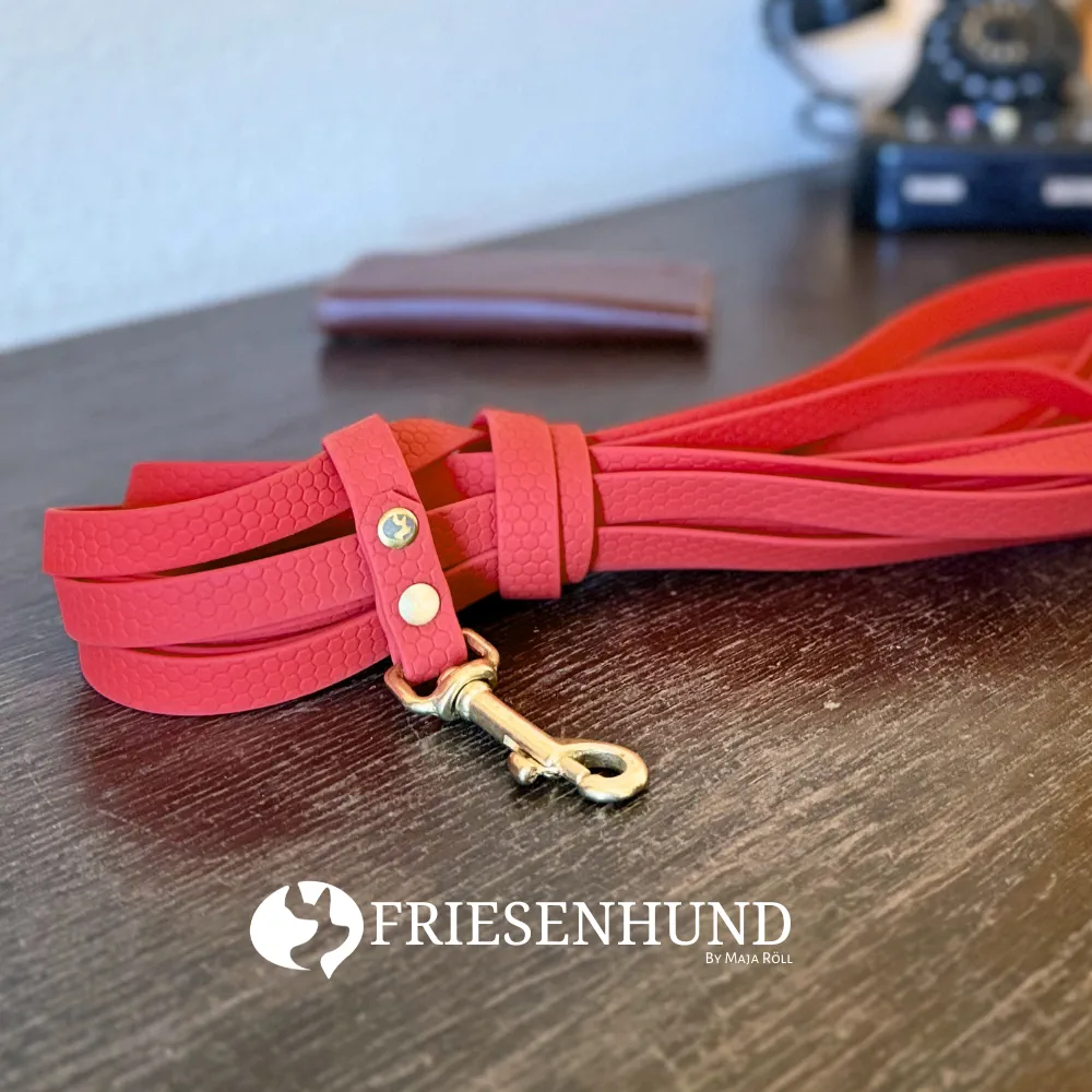 5m Hexa-Fährtenleine 16mm mit Messing - Friesenhund by Maja Röll