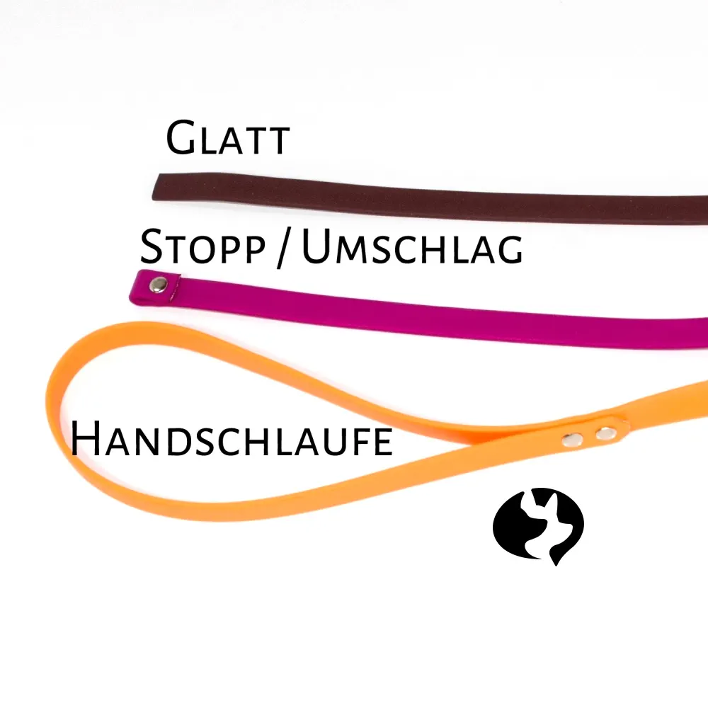 10m Biothane-Fährtenleine 13mm mit Zinkdruckguss -Leinenenden
