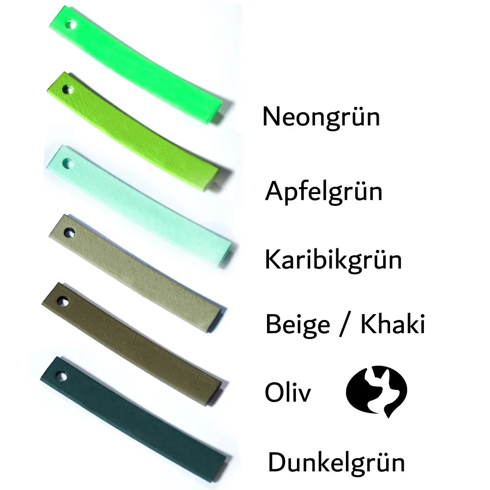 10m Biothane-Fährtenleine 9mm mit Edelstahl -Farbtafel-Grün
