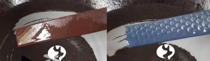 Video-Screenshots Hexa und Biothane mit Wasser